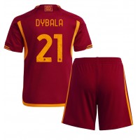 AS Roma Paulo Dybala #21 Heimtrikotsatz Kinder 2023-24 Kurzarm (+ Kurze Hosen)